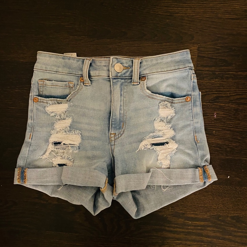 Aero Ripped Jean Shorts